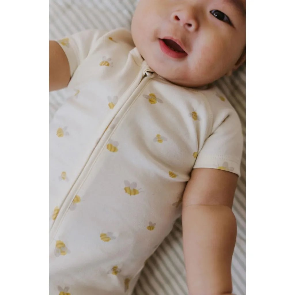 Pehr Short Sleeve Sleeper - Busy Bee