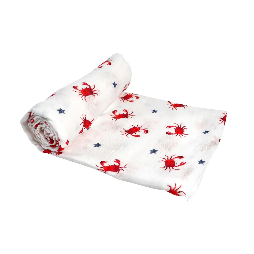 Red Crab Organic Muslin Swaddle