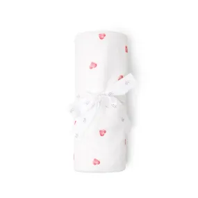 Rosa & Blue Baby Blanket  - Heart