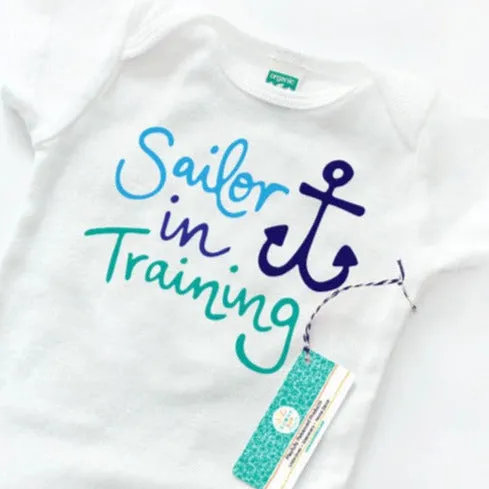 Sailor In Training Anchor Baby Onesie - Organic Cotton