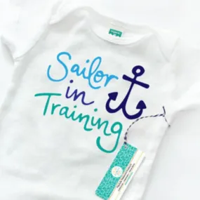 Sailor In Training Anchor Baby Onesie - Organic Cotton
