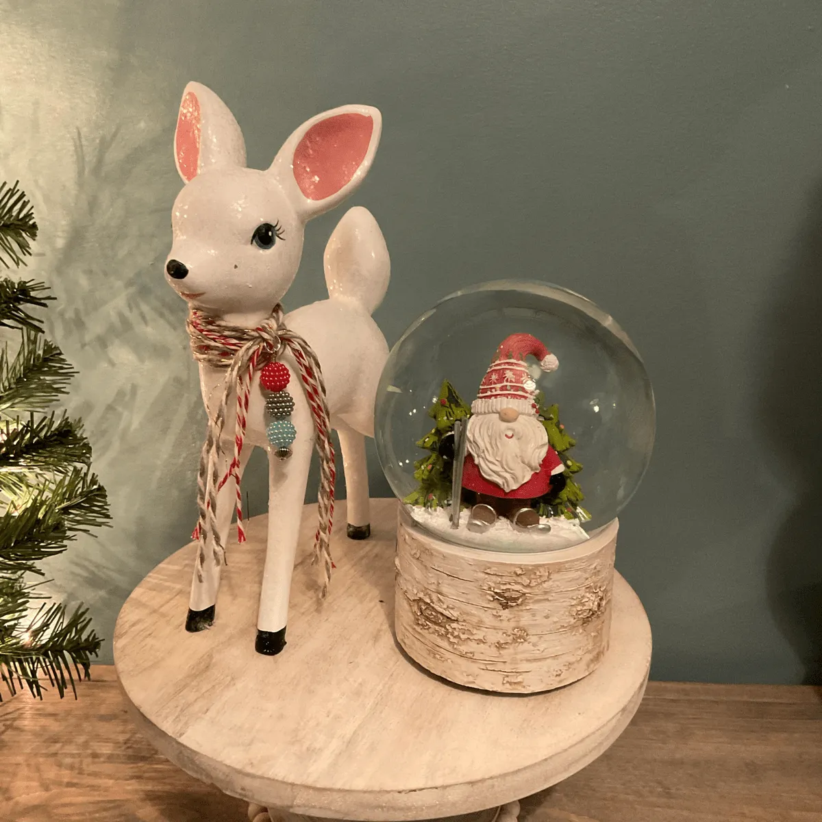 Santa and Vintage Reindeer