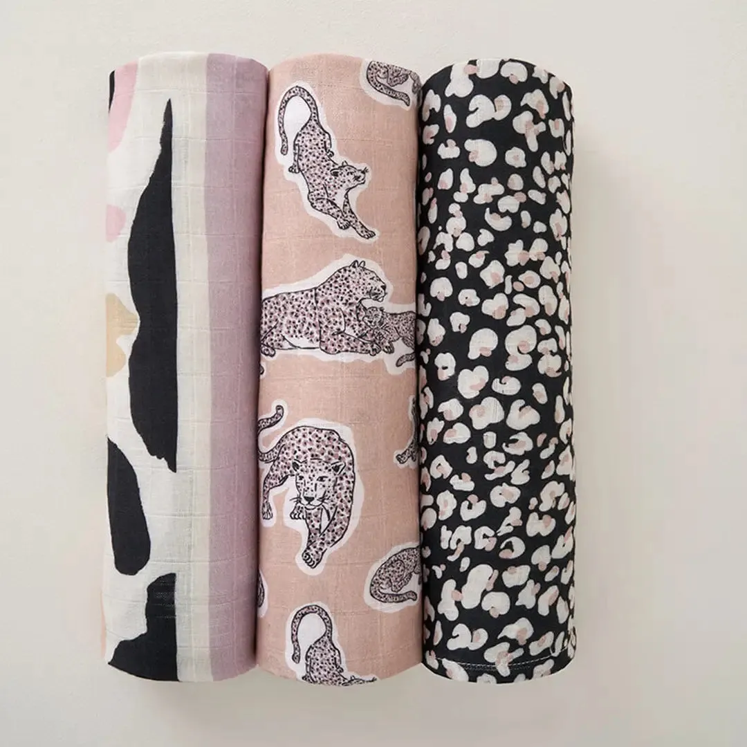 Silvercross Muslin Swaddles (Pretty Wild) 3pk