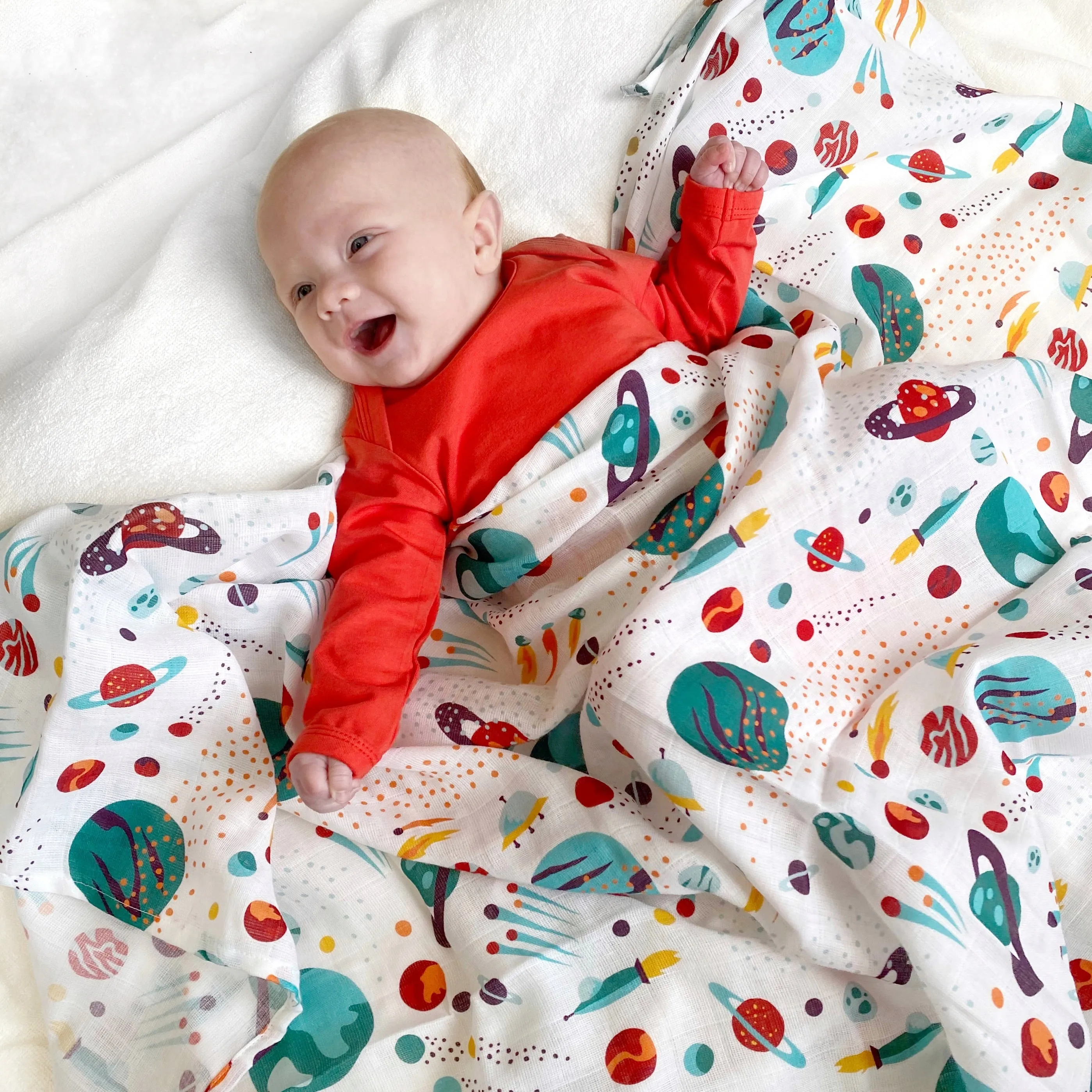 Space Giant Organic Muslin Swaddle Blanket