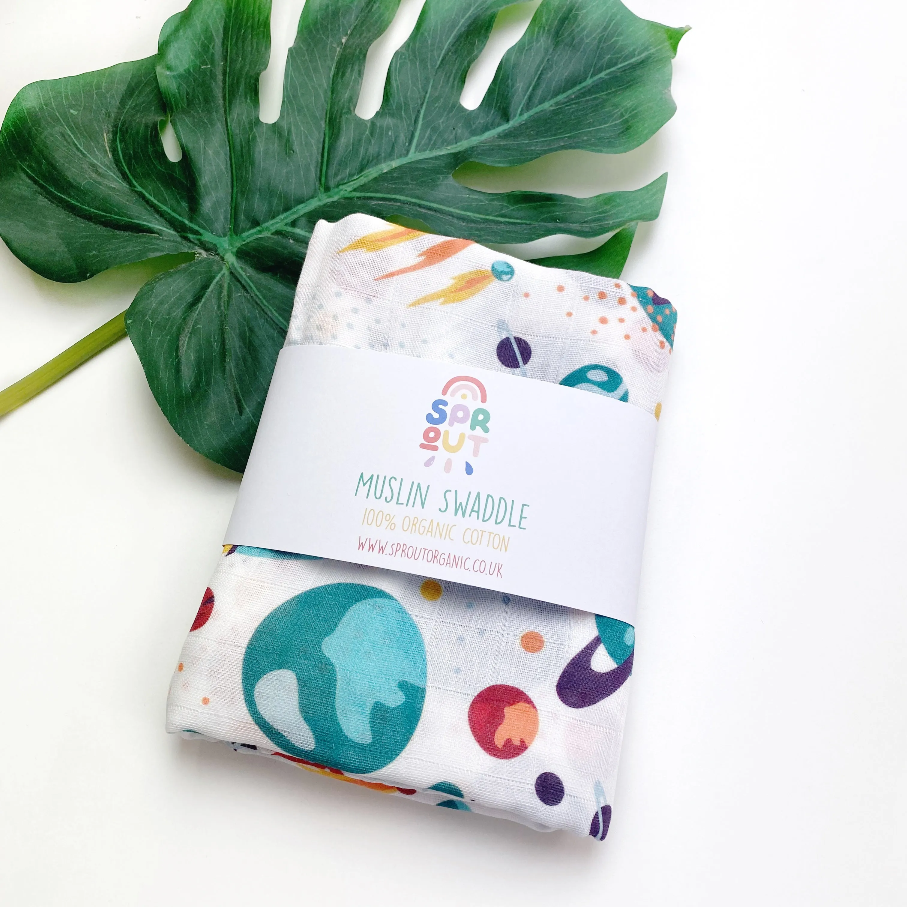 Space Giant Organic Muslin Swaddle Blanket