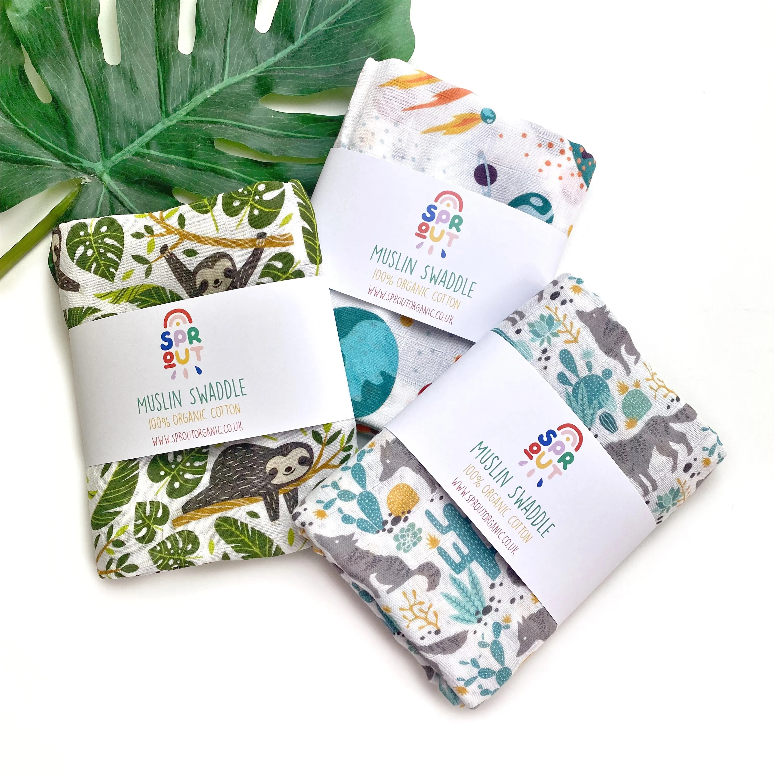 Space Giant Organic Muslin Swaddle Blanket