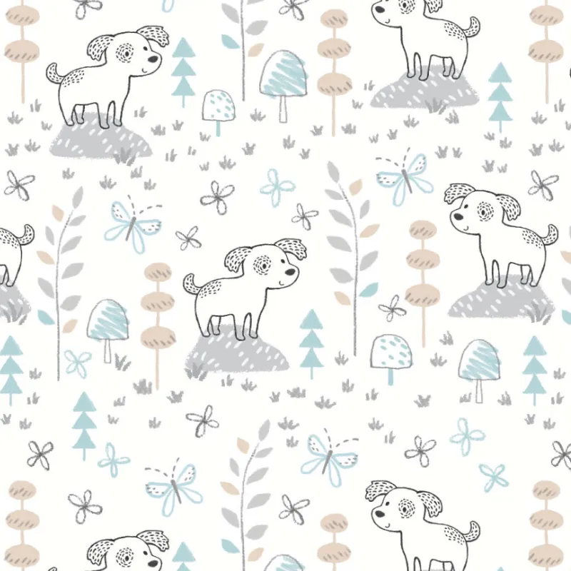 Sparky Puppy Swaddle Blanket Muslin