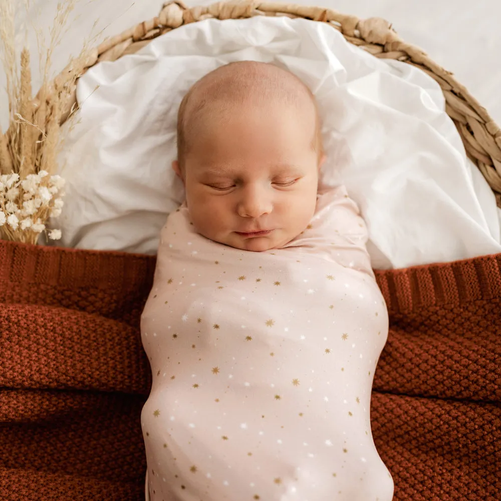 Stretchy Swaddle | Starlit Pink