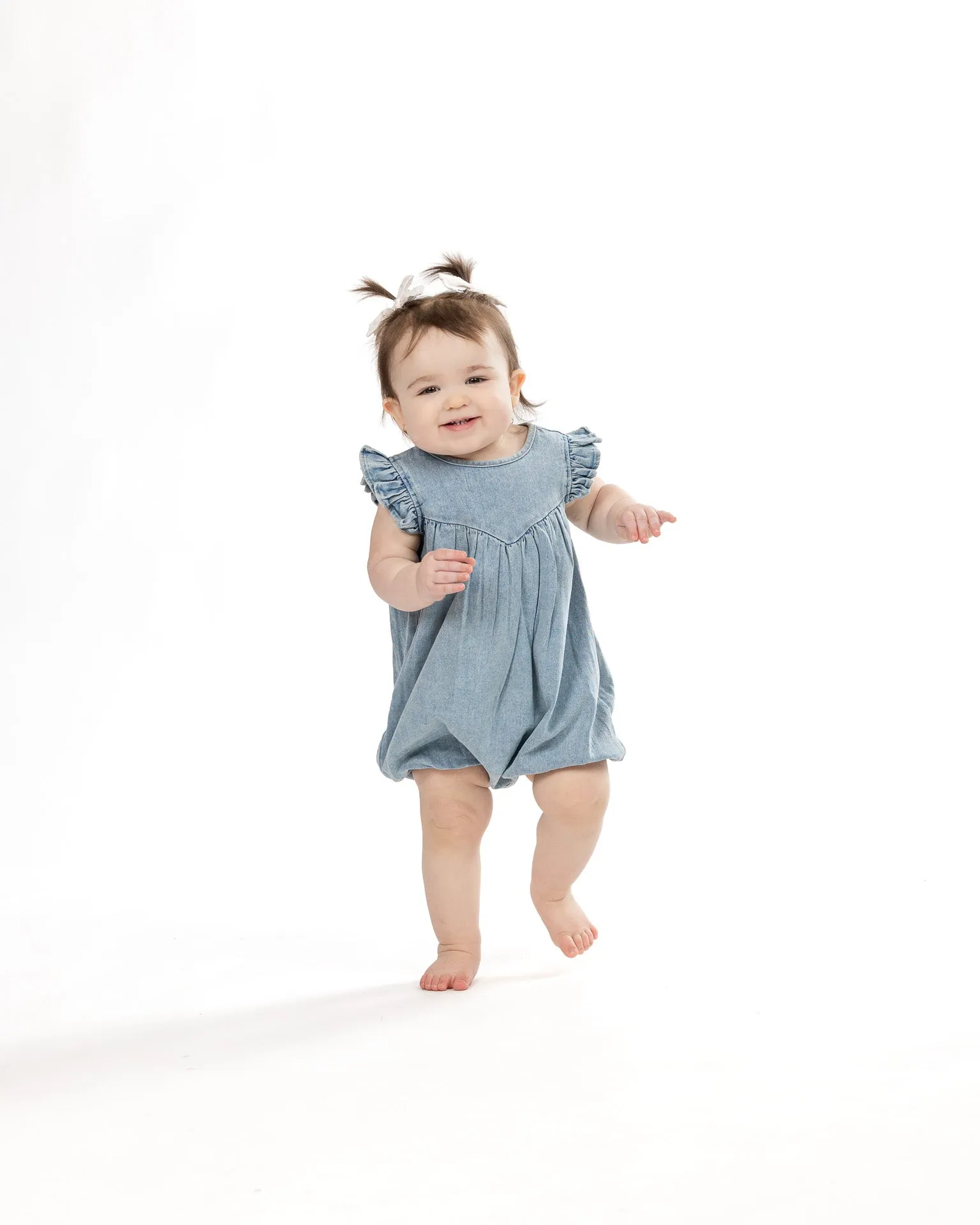 Sunny Denim Baby Romper