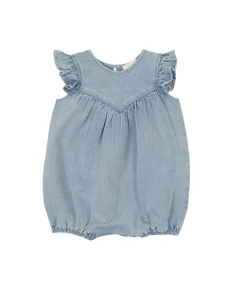 Sunny Denim Baby Romper