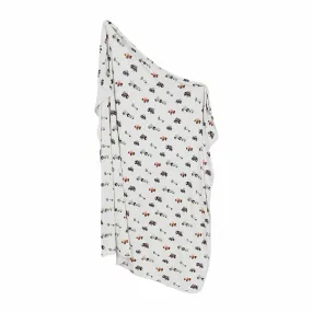 Swaddle Blanket in Tractor