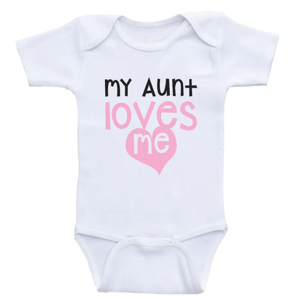 Sweet Baby Clothes "My Aunt Loves Me" Cute One-Piece Baby Shirts