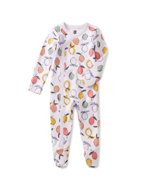 Tea Collection Footed Baby Romper - Lotsa Lemons