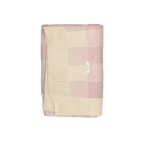 The Gingham Knit Blanket - Mauve