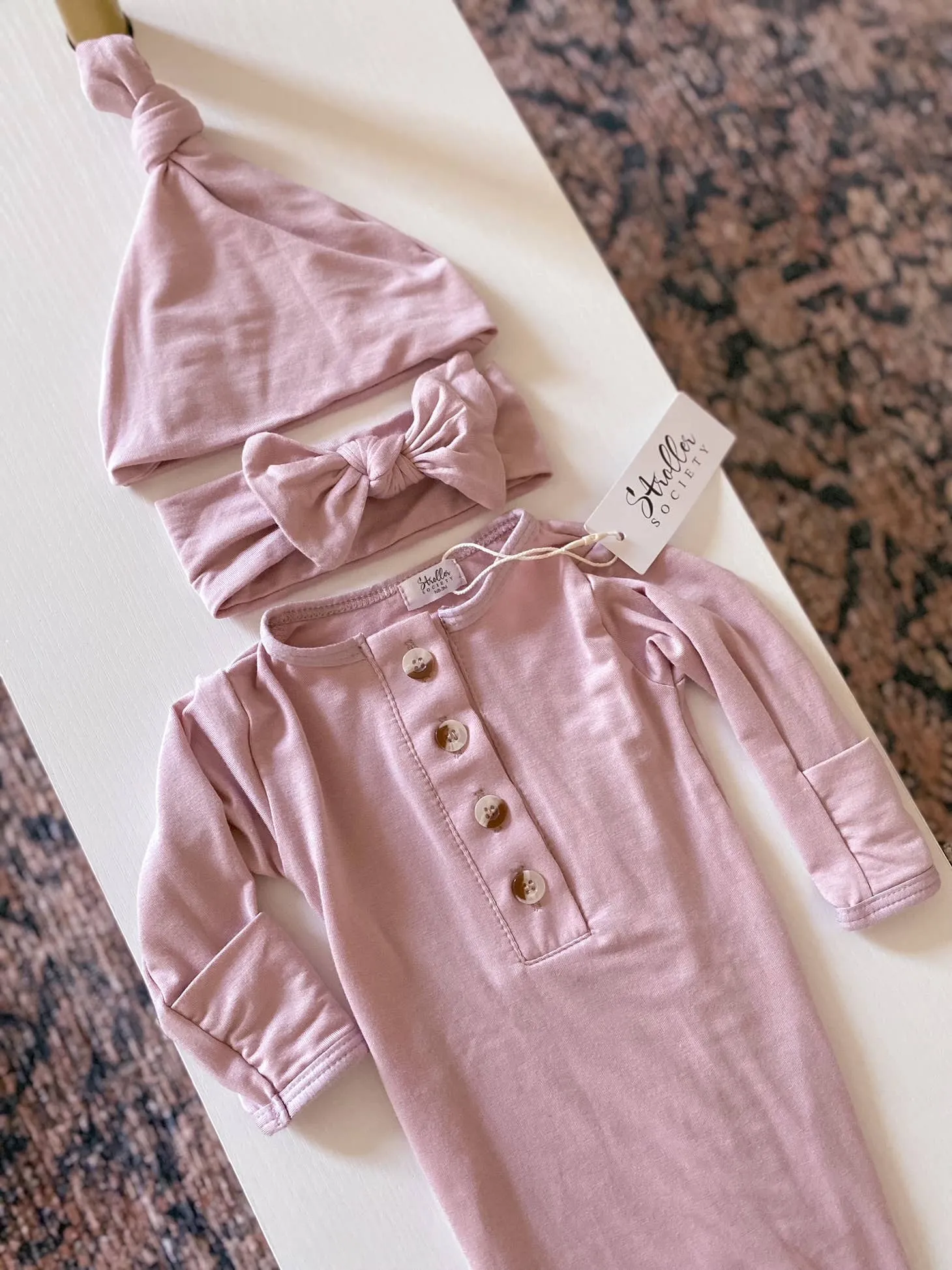 Top & Bottom Baby Outfit: Hat & Headband Bundle