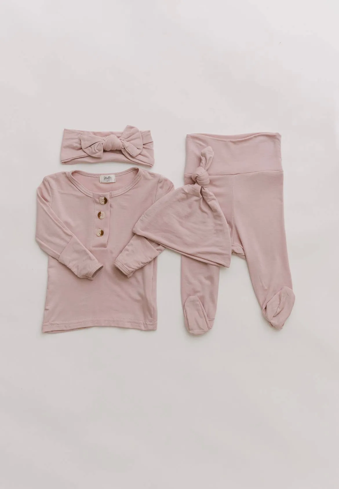 Top & Bottom Baby Outfit: Hat & Headband Bundle