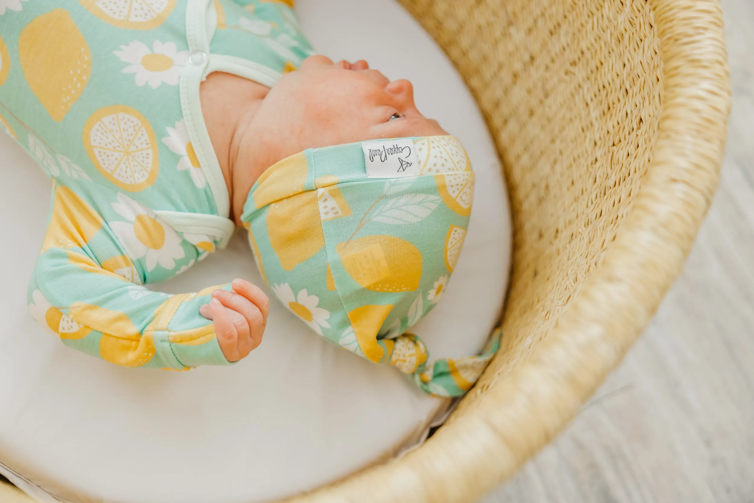 Top Knot Hat - Lemon