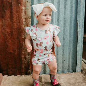 Turq Cowgirl w/t Fringe Onesie Baby (0-18M)