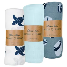 Turtle 3-Pack Swaddle