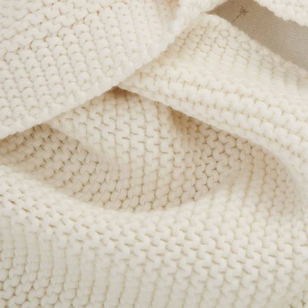 Tutti Bambini Chunky Knitted Baby Blanket - Fresh Cream