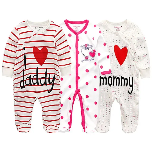 Unisex Baby Organic Cotton Snap Footed Sleep and Play Pajamas Long Sleeve Bodysuit for Newborn Boy and Girl