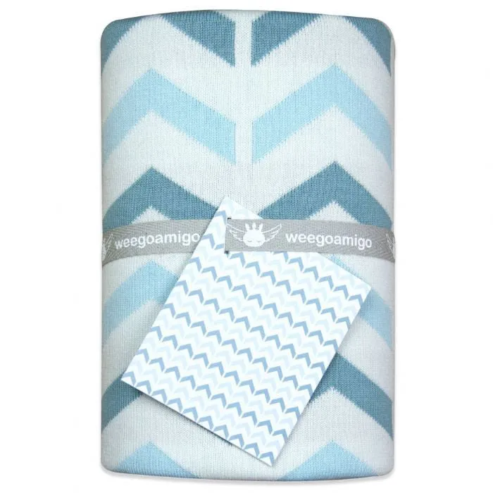Weegoamigo Knit Blanket Ziggy Green
