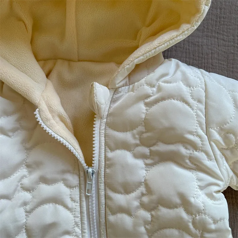 Winter Printed Hooded Baby Romper
