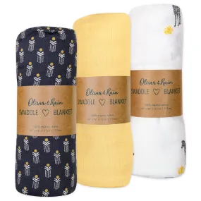 Zebra 3-Pack Swaddle