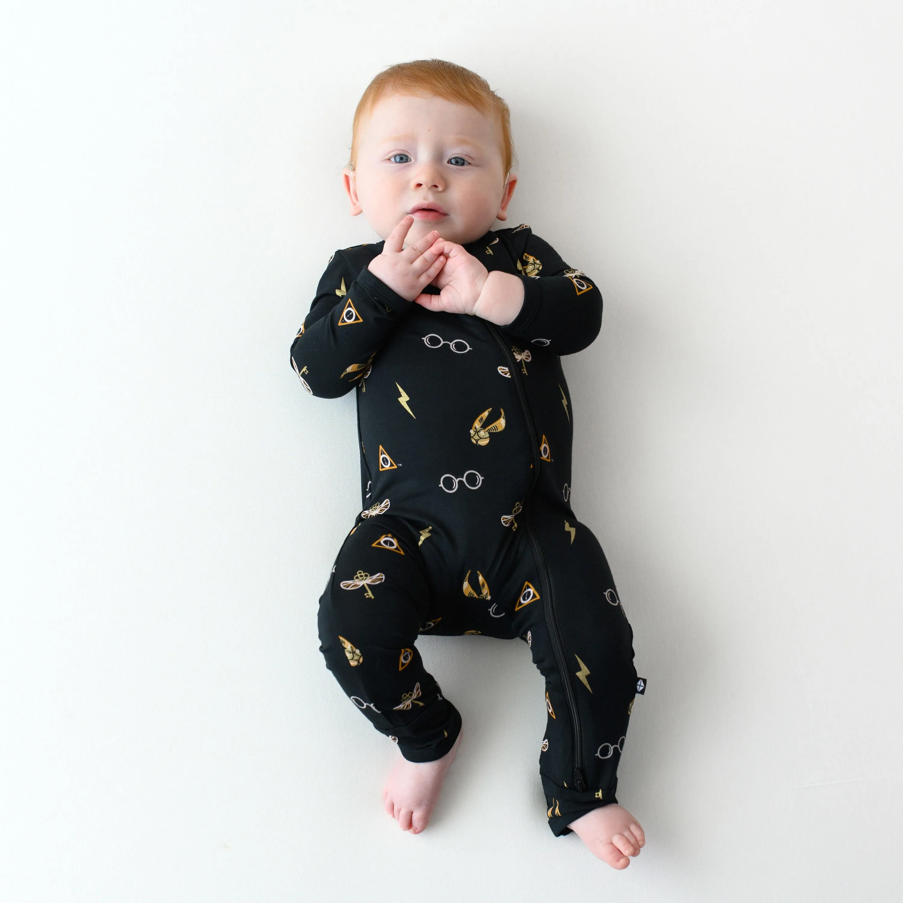 Zippered Romper in Midnight Icon