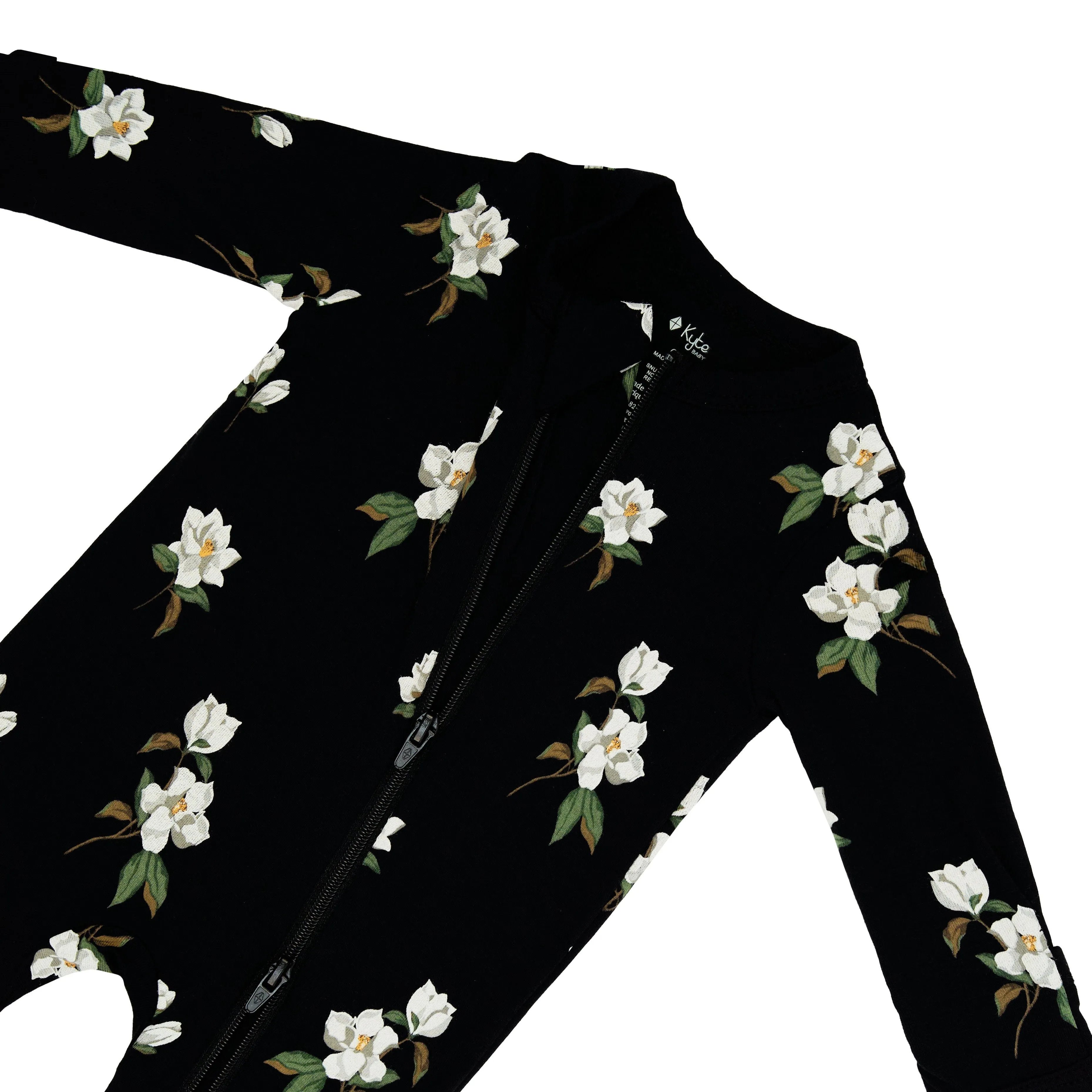Zippered Romper in Small Midnight Magnolia