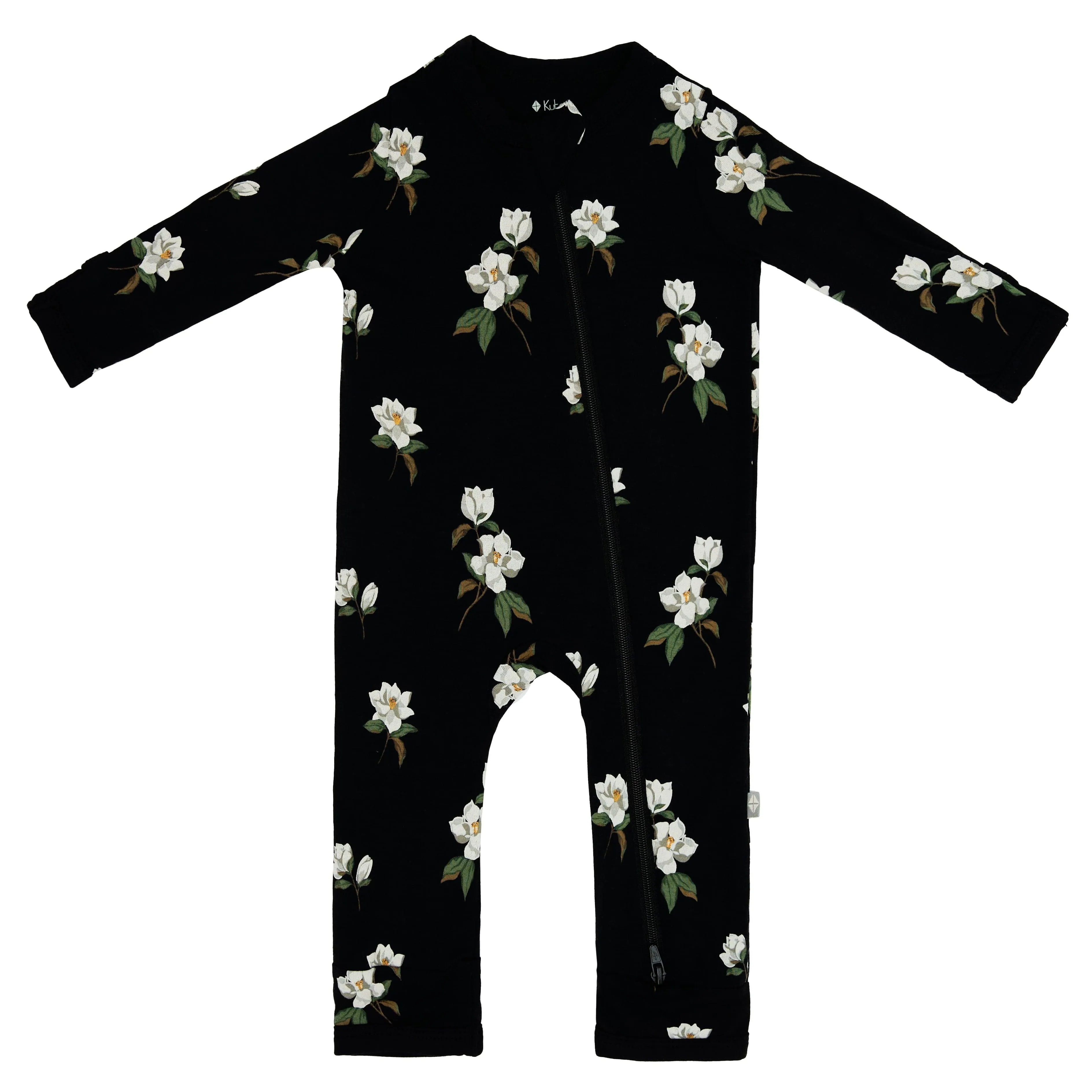 Zippered Romper in Small Midnight Magnolia
