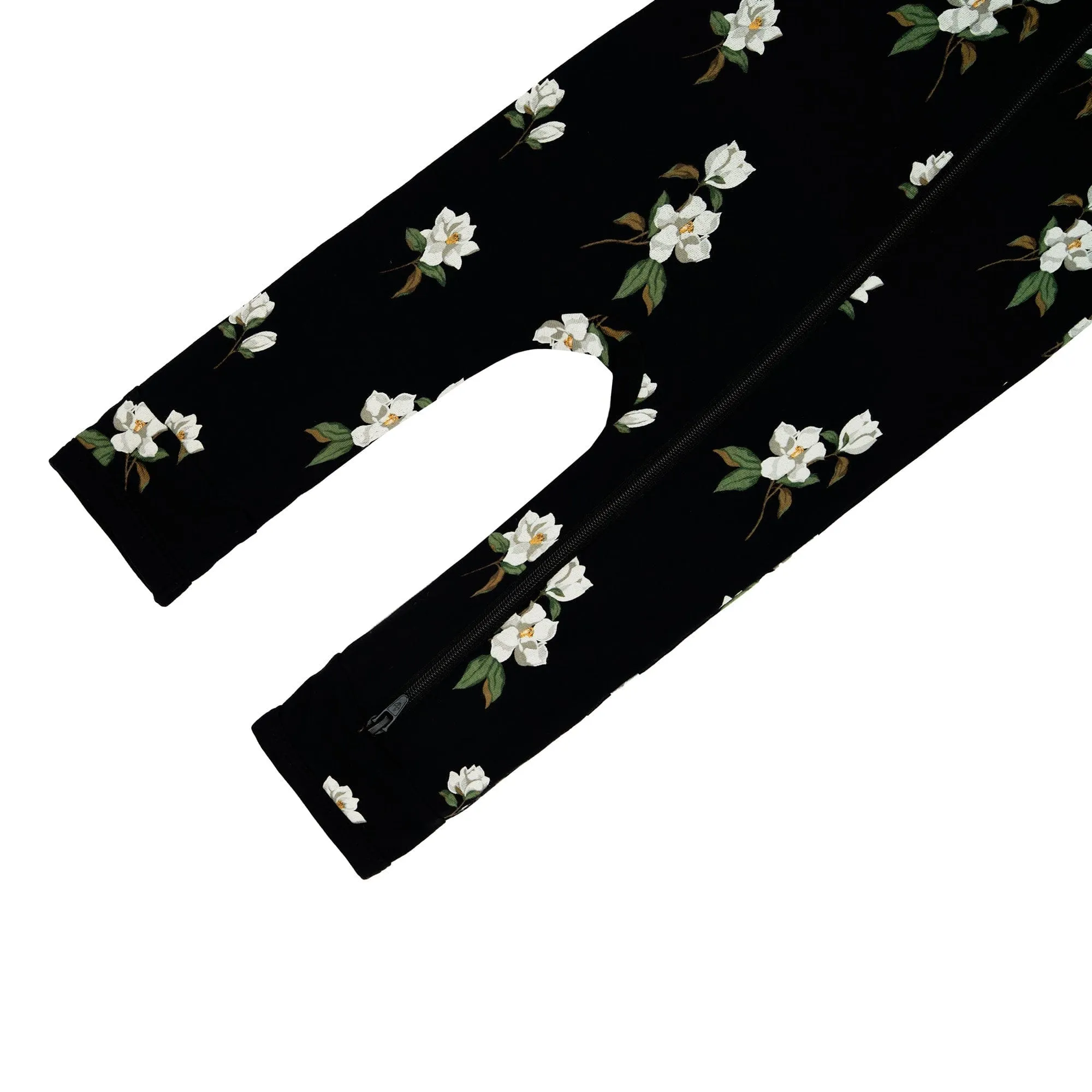 Zippered Romper in Small Midnight Magnolia