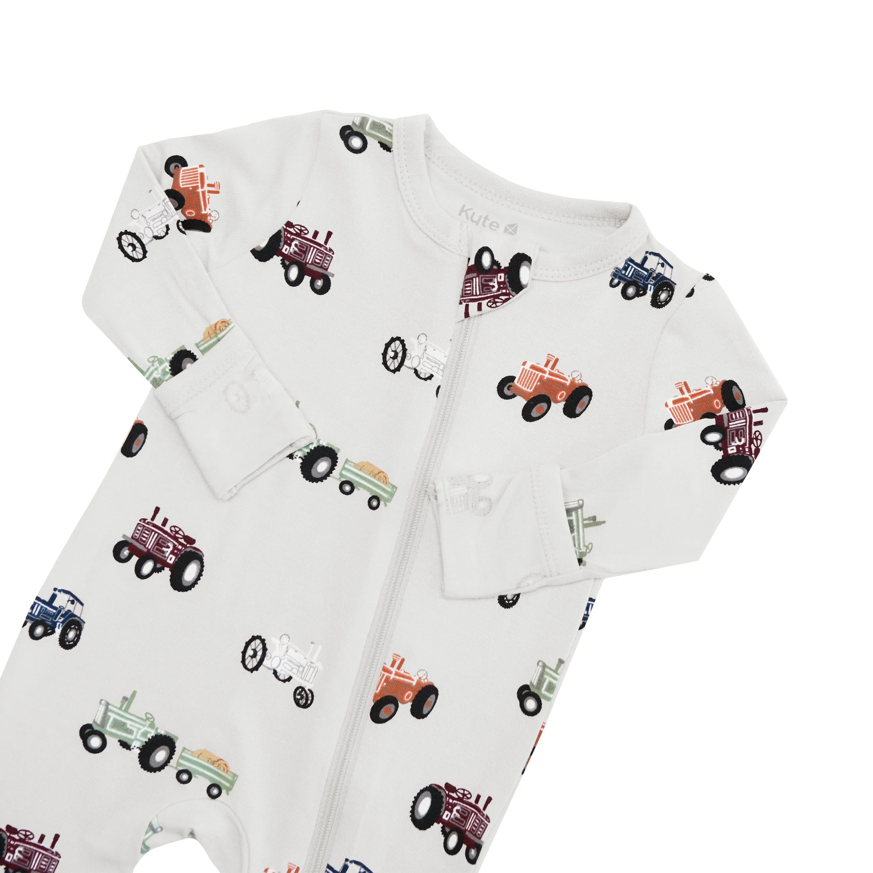 Zippered Romper in Tractor