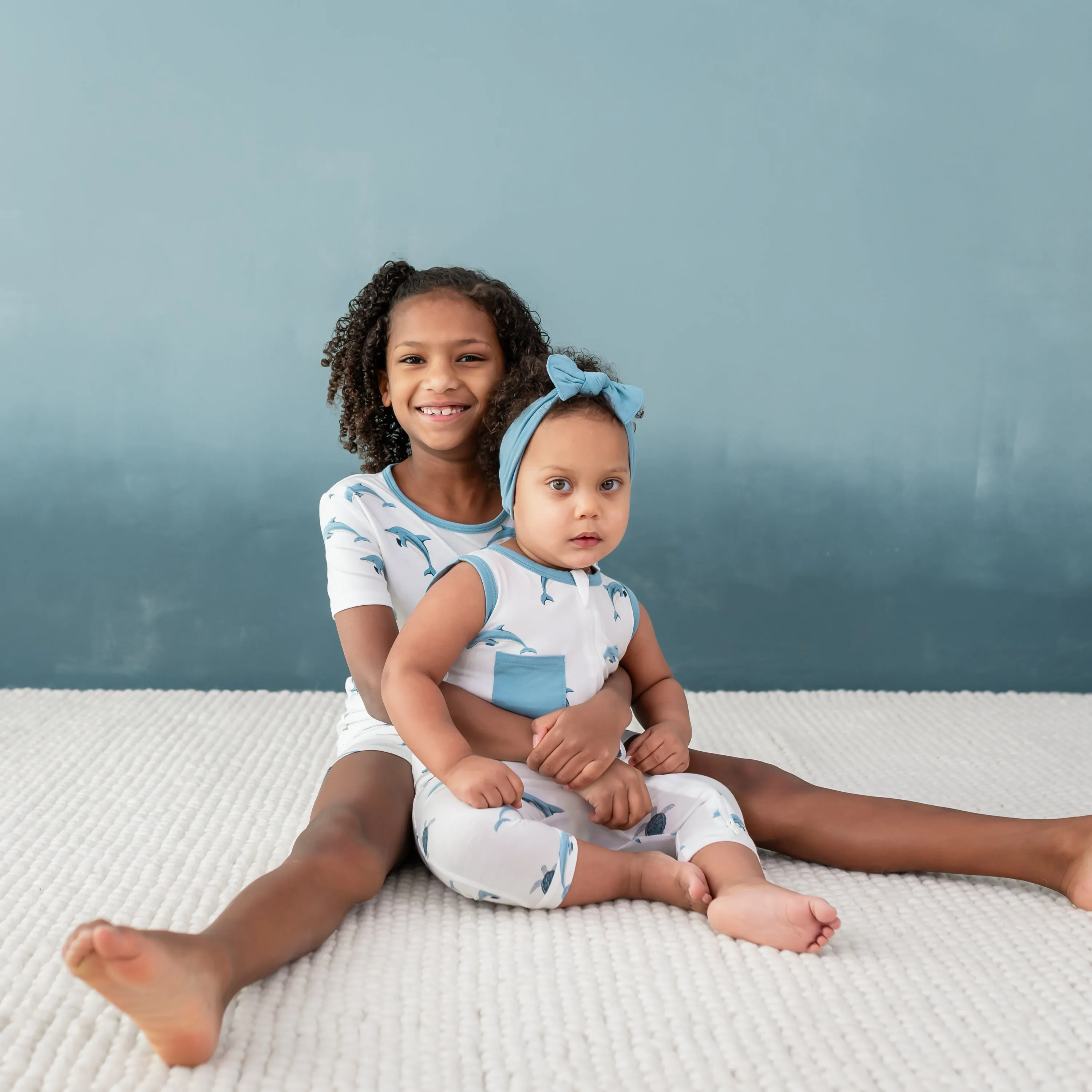 Zippered Sleeveless Romper in Dolphin
